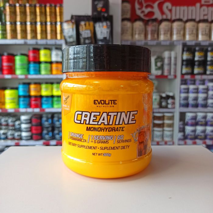 Evolite Creatine 300g Monohydrat Kreatyny Kreatyna Pomarańczowa