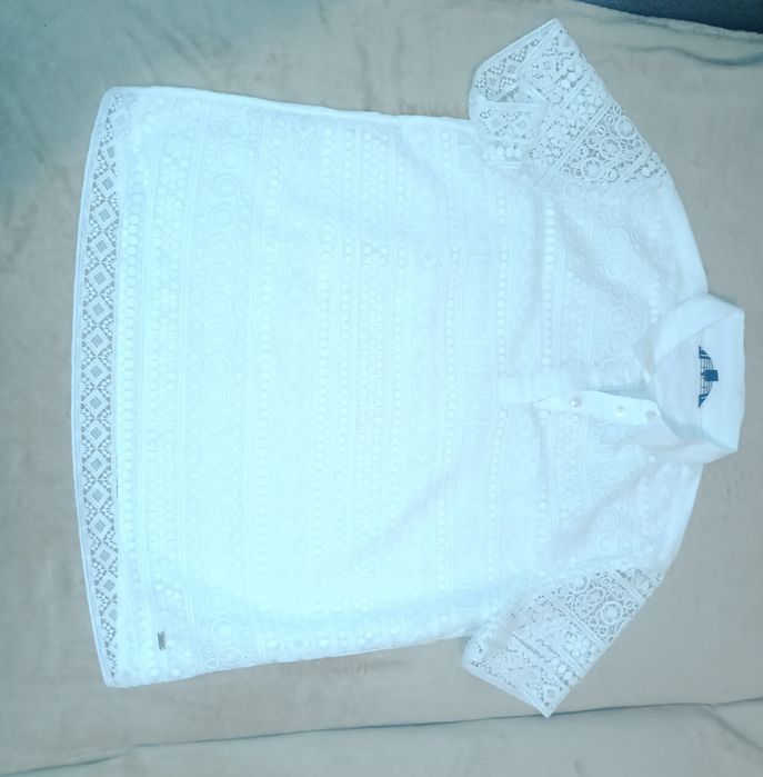 Bluzka koszulka Tommy Hilfiger  M L koronkowa haftowana