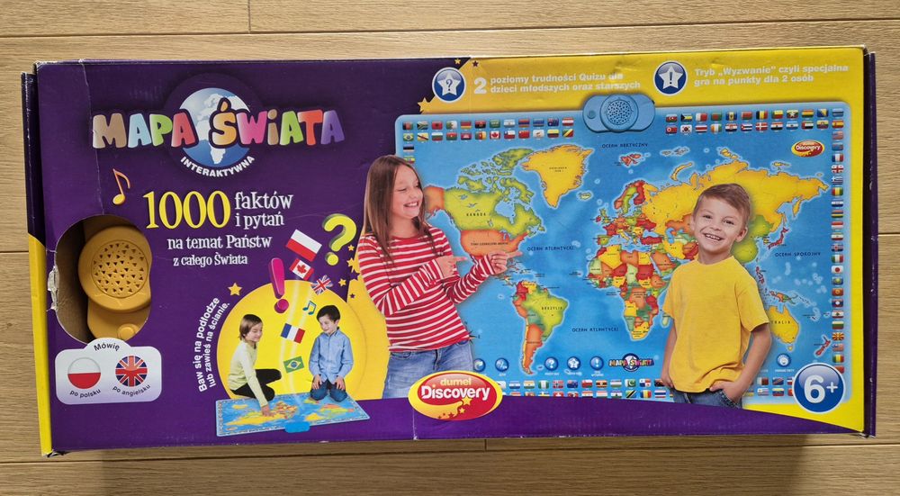 Magnetyczne mapa świata 1000 faktów o państwach świata  Dumel Discover