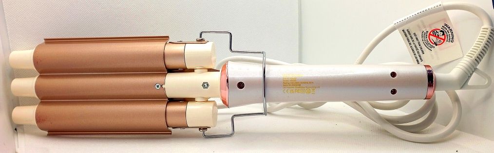CkeyiN HS520 lokówka falista do włosów 3 ceramiczne wałki regul temp