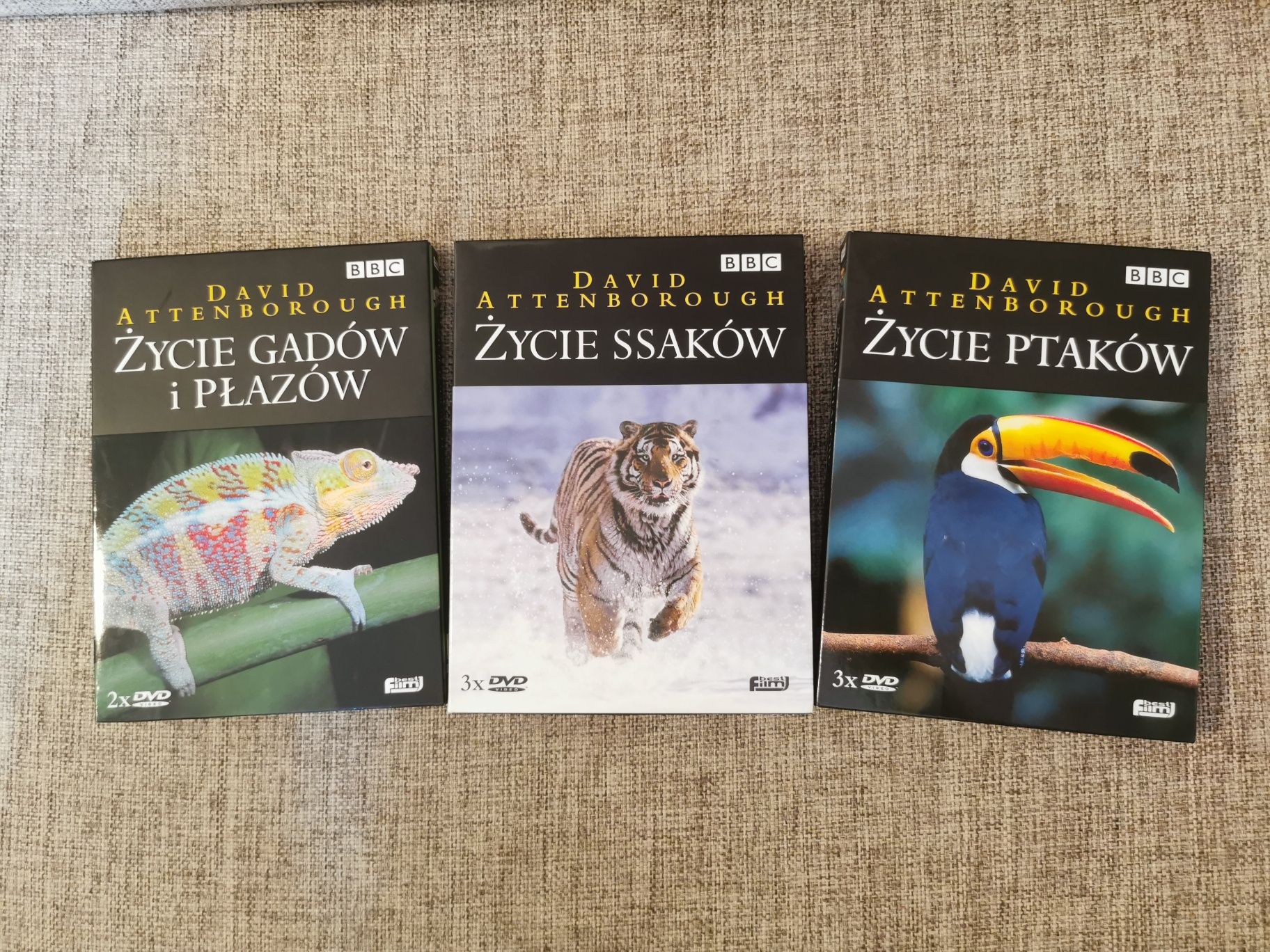 Kompletna seria DVD BBC - David Attenborough Życie Ptaków Ssaków Gadów