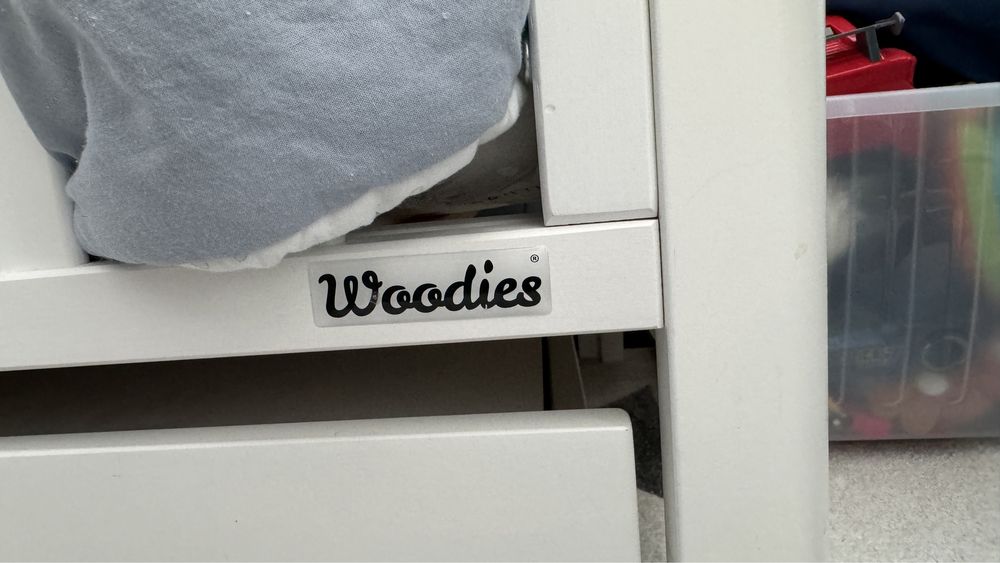 Łóżeczko drewniane dziecięce Woodies Smooth Cot Zestaw Premium 120x60