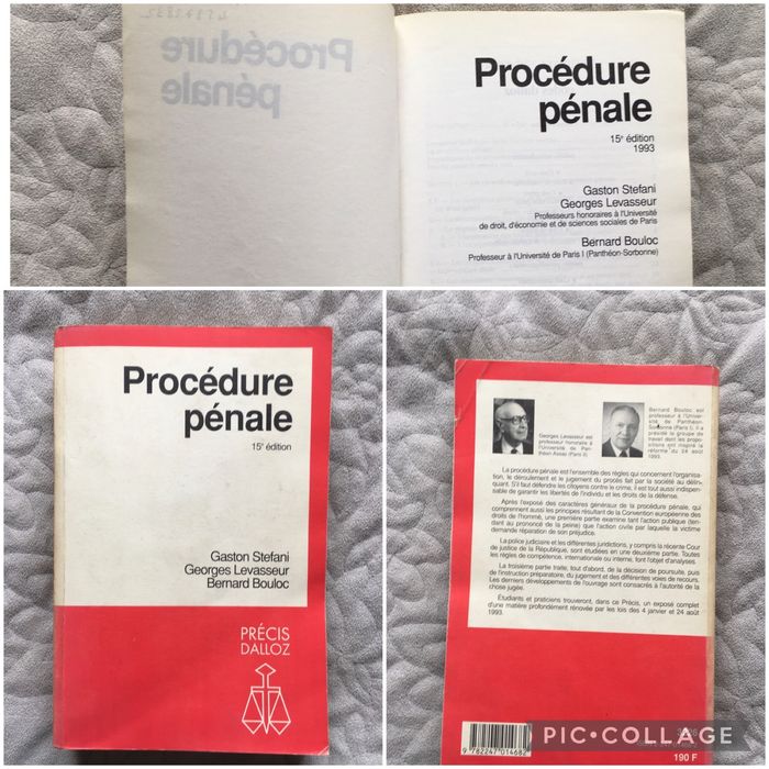 Procédure pénale 15 edition Stefani Levasseur Bouloc