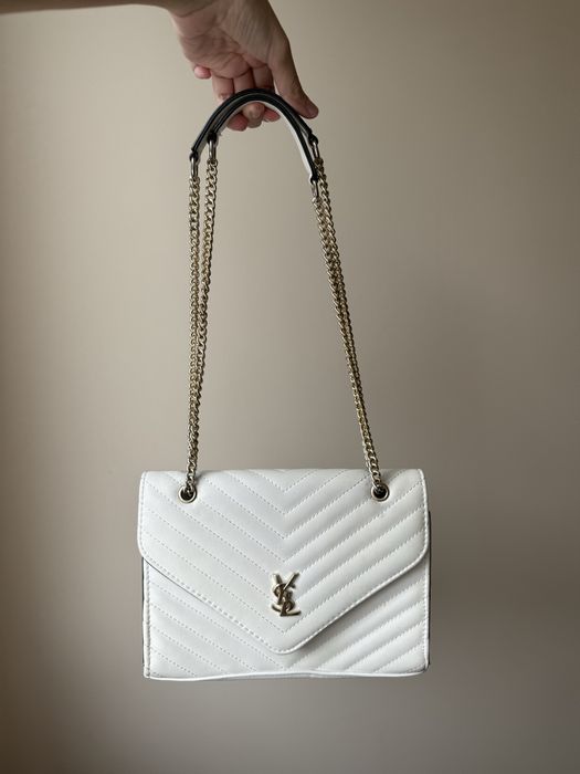 Сумка біла стильна YSL