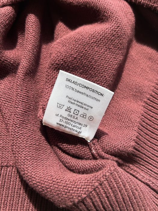 Burgundowy sweter męski