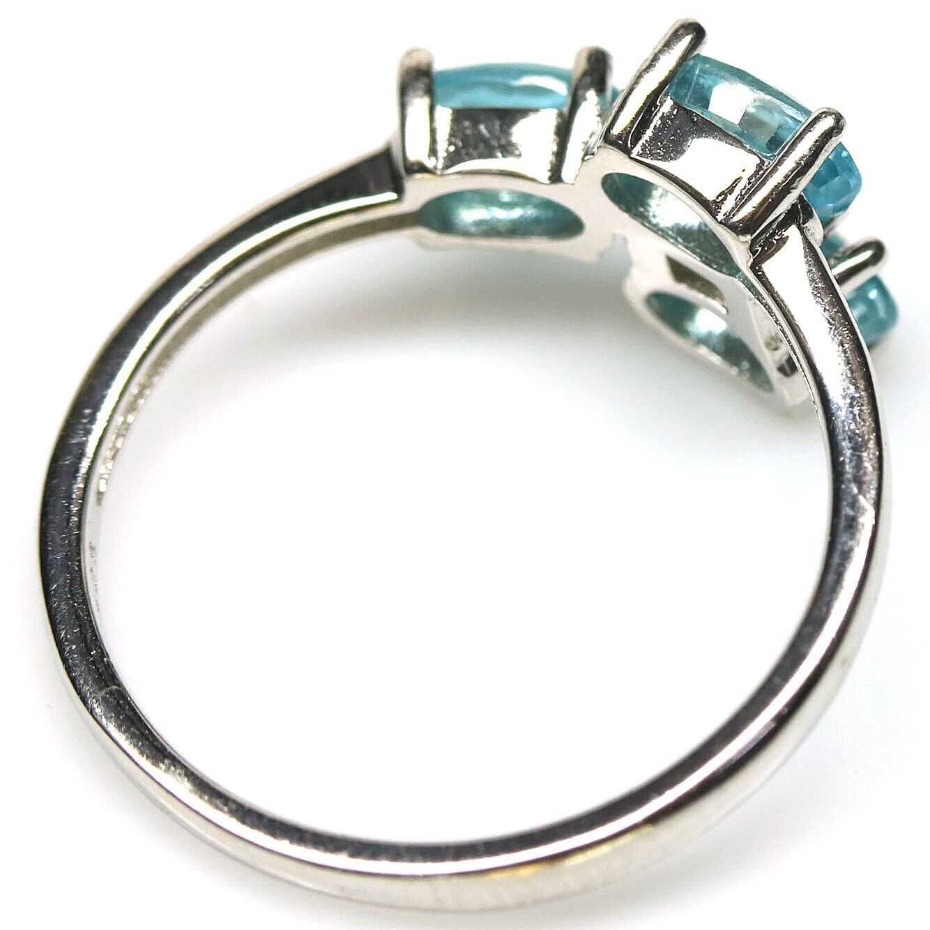 Кольцо с голубым цирконом, серебро 925 пробы,  размер 16,75
