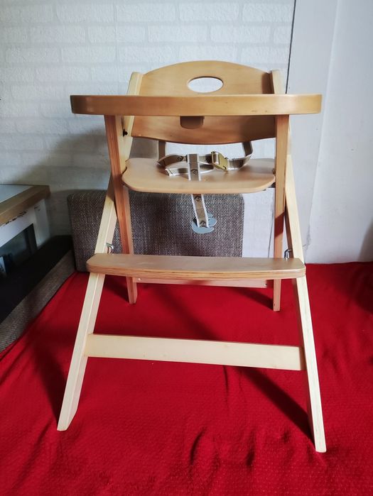 Krzesełko do karmienia fotelik dla Dziecka drewniane z drewna Roba