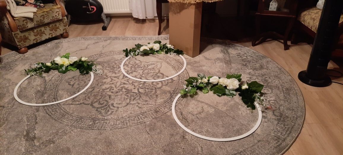 Dekoracja ślubna, Obręcz ślubna 3 szt.