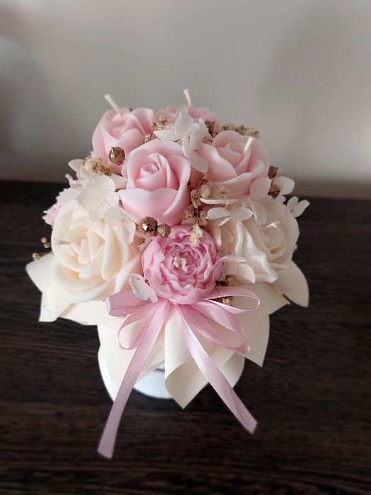 Flower Box kwiaty sojowe candle