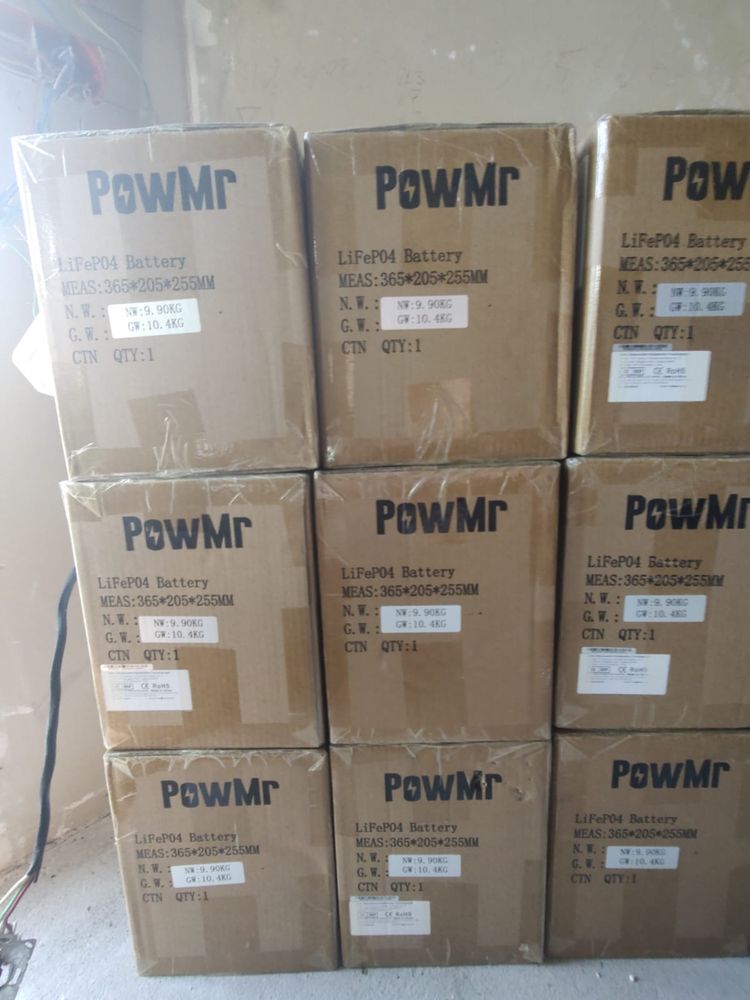 PowMr батарея АКБ LiFePo4 12.8V x 4 5.6Квт 48V балансір під інвертор