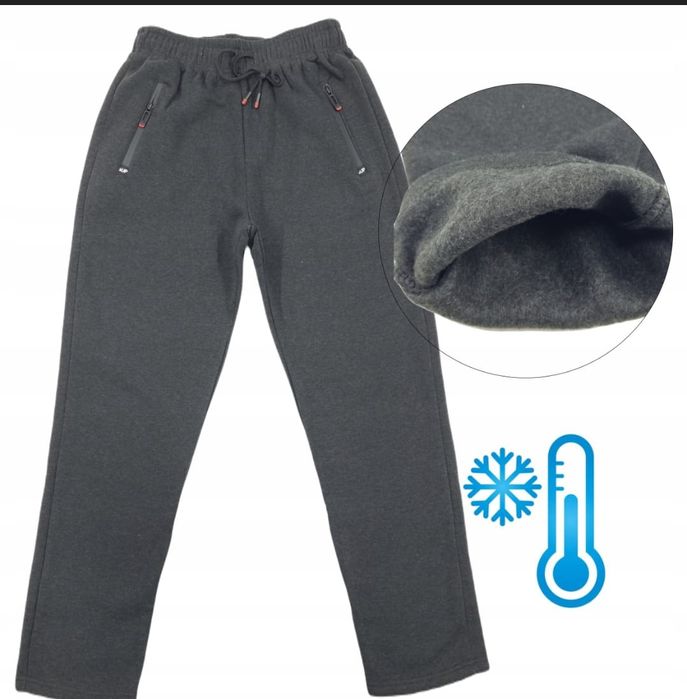 Męskie ocieplane spodnie dresowe nowe rozm.M