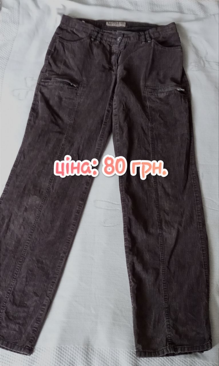 штани вельвети в асортименті 36-38 розмір