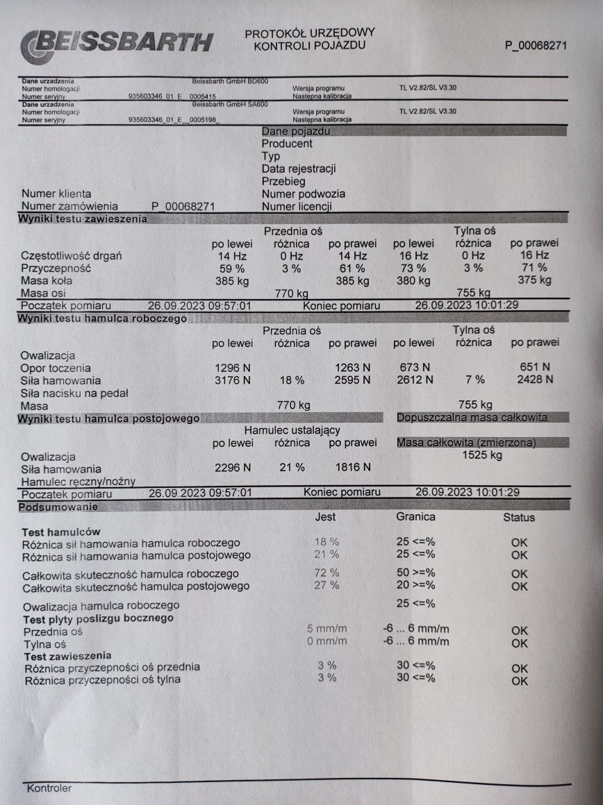 linia diagnostyczna Beissbarth SKP ścieżka stacja kontroli pojazdów