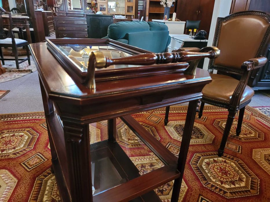 Carrinho bar em madeira com tabuleiro amovível - óptimo esta