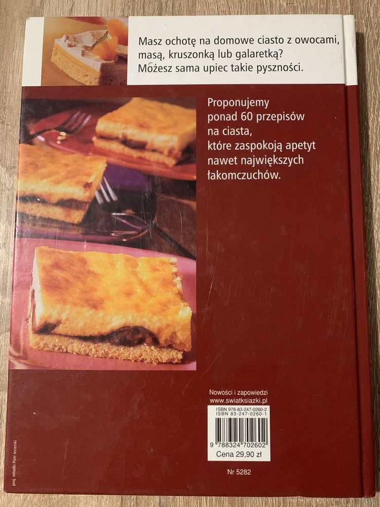 Ciasta książka z przepisami świat książki
