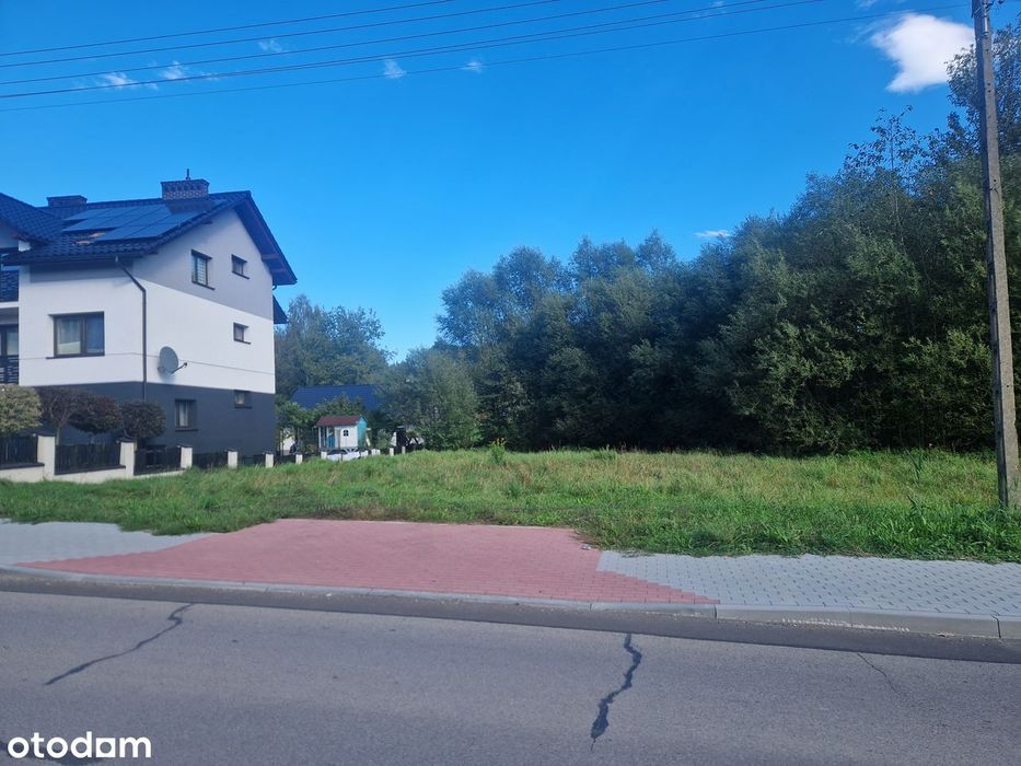 Bachowice – działka budowlano-inwestycyjna 12ar przy drodze powiatowej