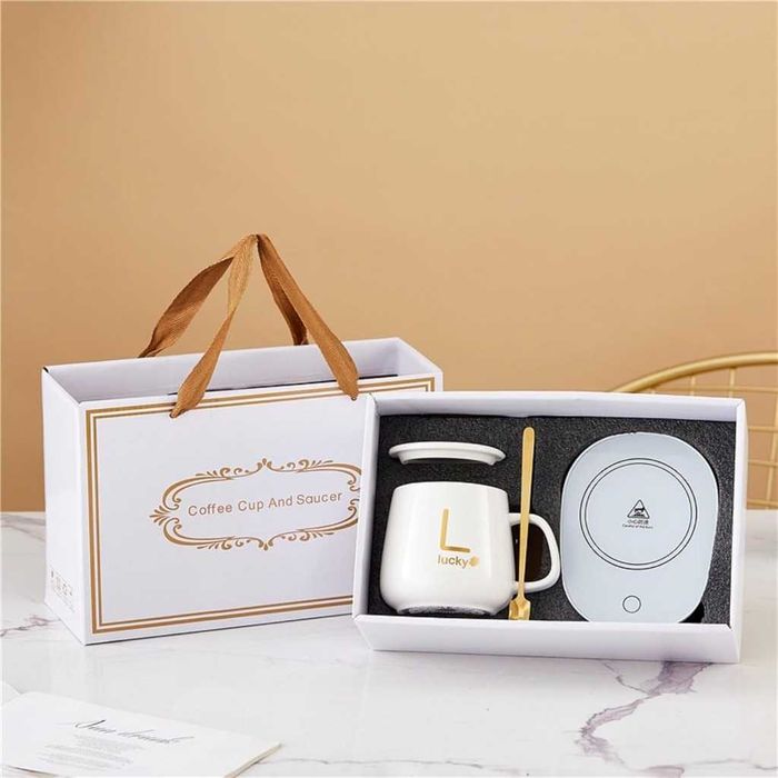 Kubek ceramiczny MBETA do kawy o stałej temperaturze, biały, 220 V