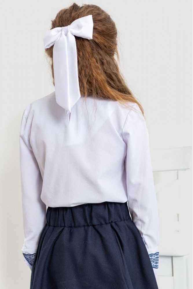 блузка ошатна для дівчаток колір біло-синій