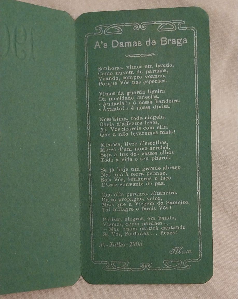 Recordação  à cidade de Braga com + 120 anos/Mini bloco" em plástico p