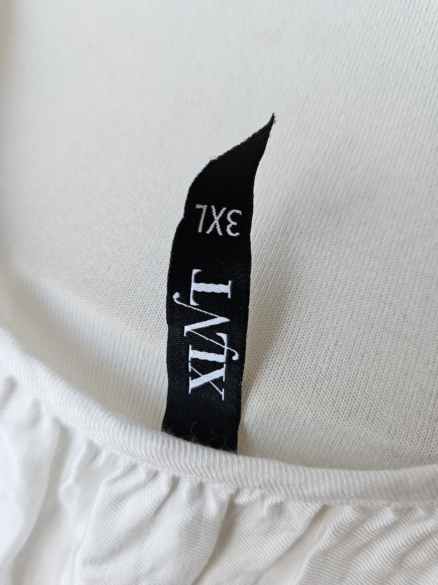 Bluzka damska Kappahl Plus Size 3XL  boho etno biala casual luźna caps