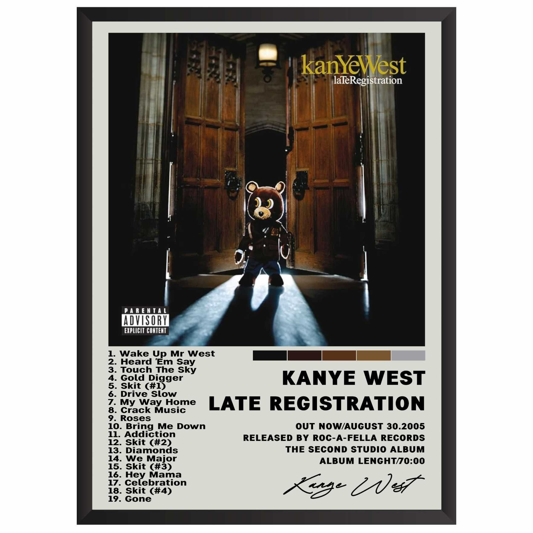 Kanye West Late Registration Plakat Obraz z albumem prezent