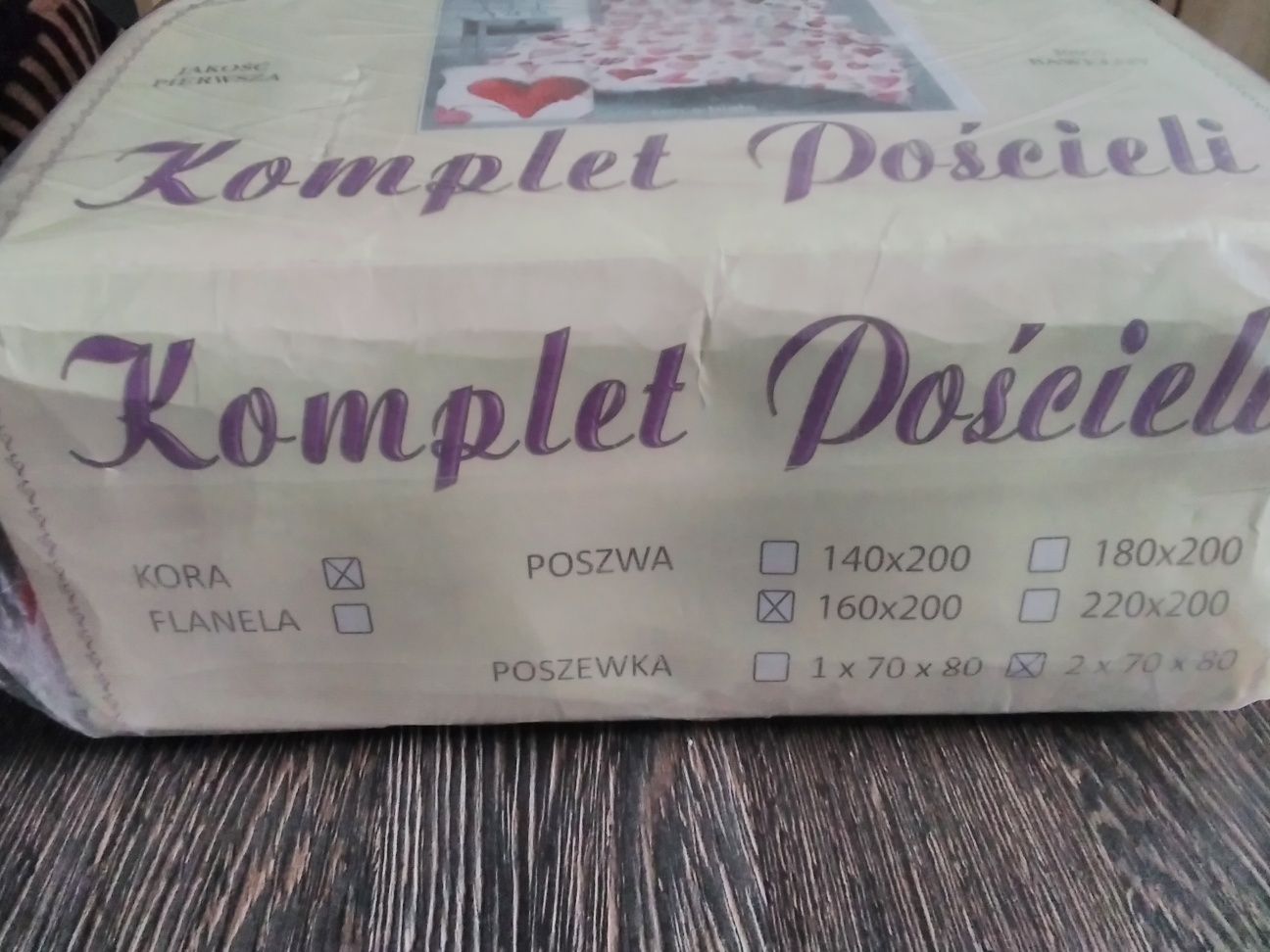 Komplet pościeli z kory