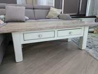 Stół, ława prowansalski styl, shabby Chic, dębowy, lite drewno