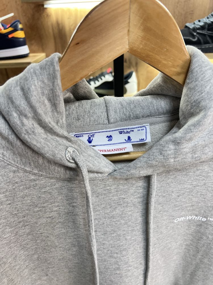 Худі Off-White c/o Virgil Abloh Wave Outline Diagonal Print Grey