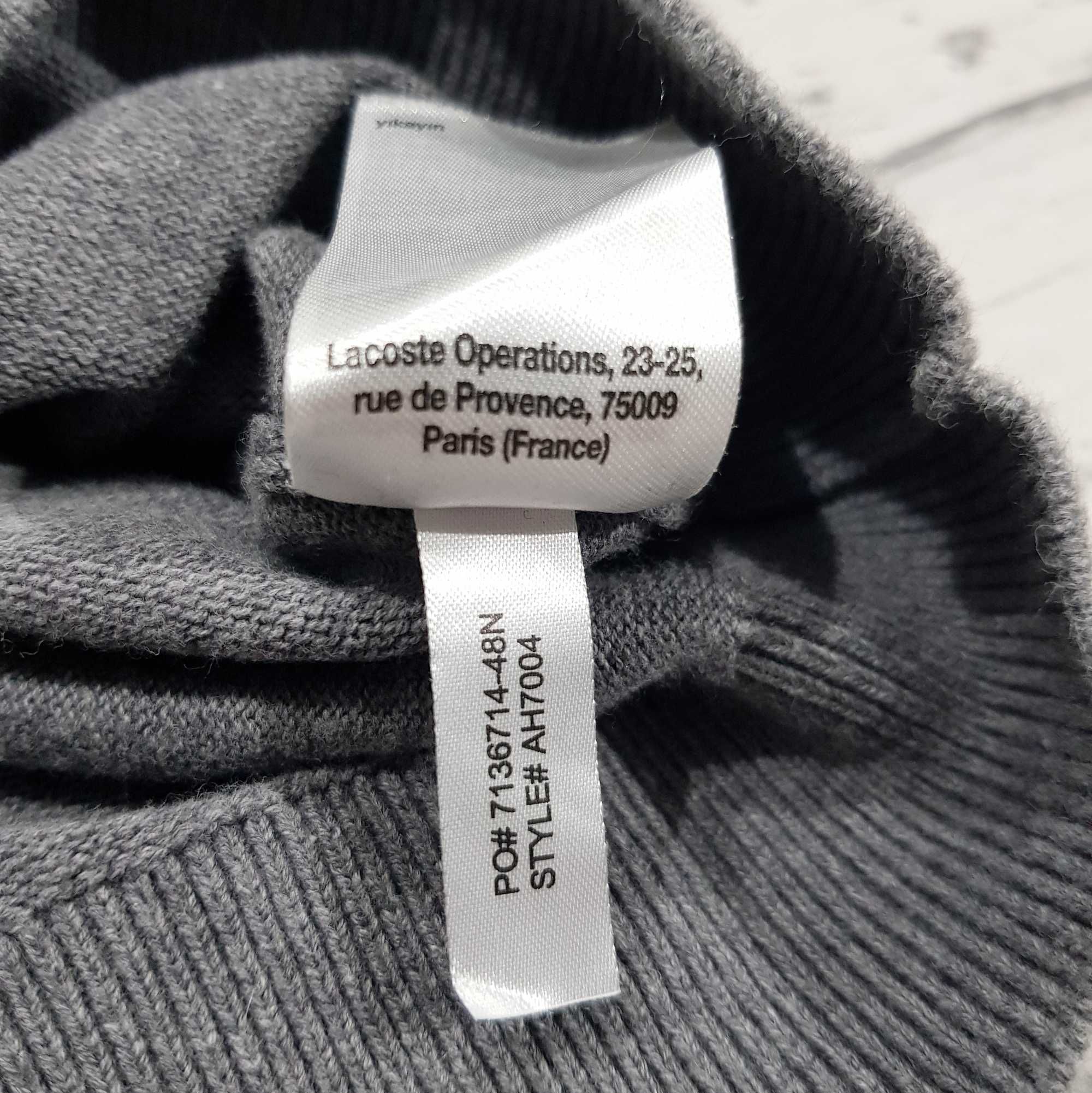 Lacoste * AH7004 * sweter * szary * męski * M