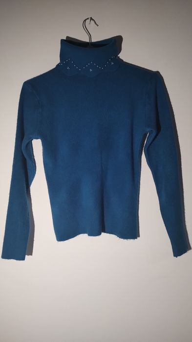 Golf damski turkusowy