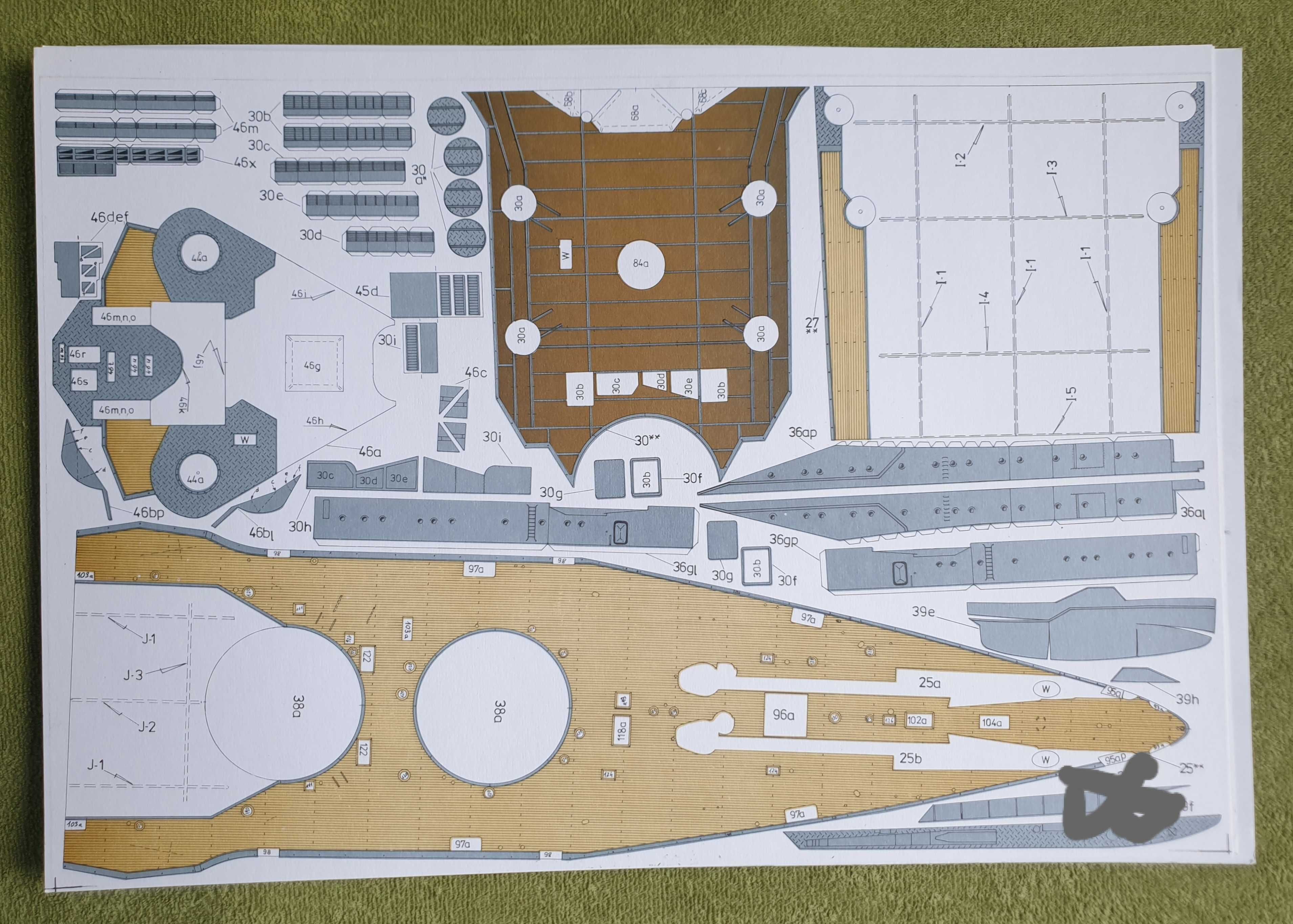 NAGATO Fly Model 89 pancernik japoński model kartonowy