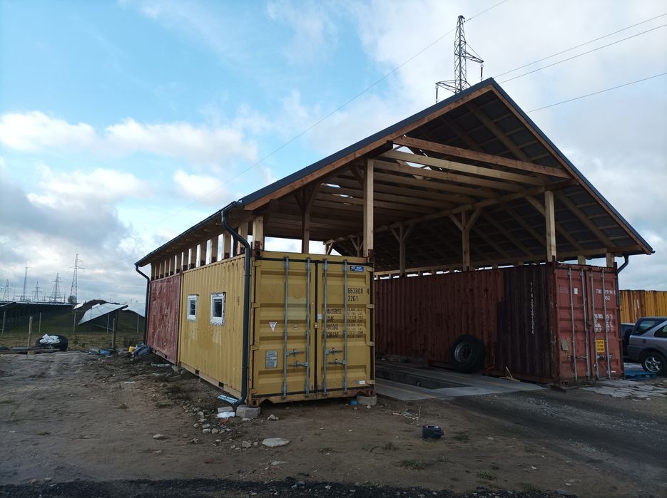 Wiata, hala, zadaszenia kontenerowe