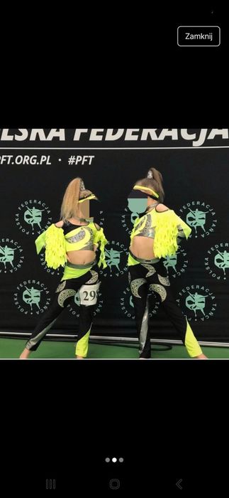 Strój do disco dance dla duetu dla dziewczynek