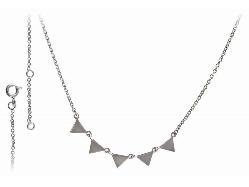 Rodowany Komplet Gwiazd Choker Trójkąt Triangle Z0575