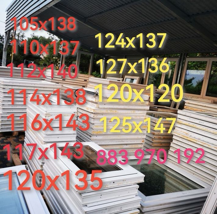 Skład okien używanych podkarpacje  60x80 60x90 80x80 100x80 MEGA WYBUR