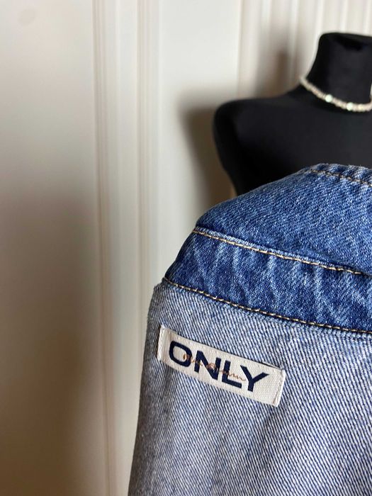 Sukienka krótka mini jeansowa dżinsowa 38 S M Only  kieszenie dekolt