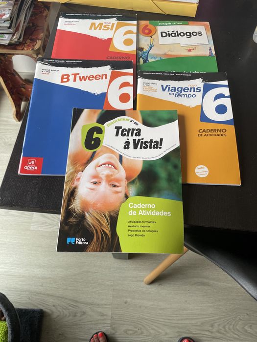 Livros de fichas  escolares 6 ano