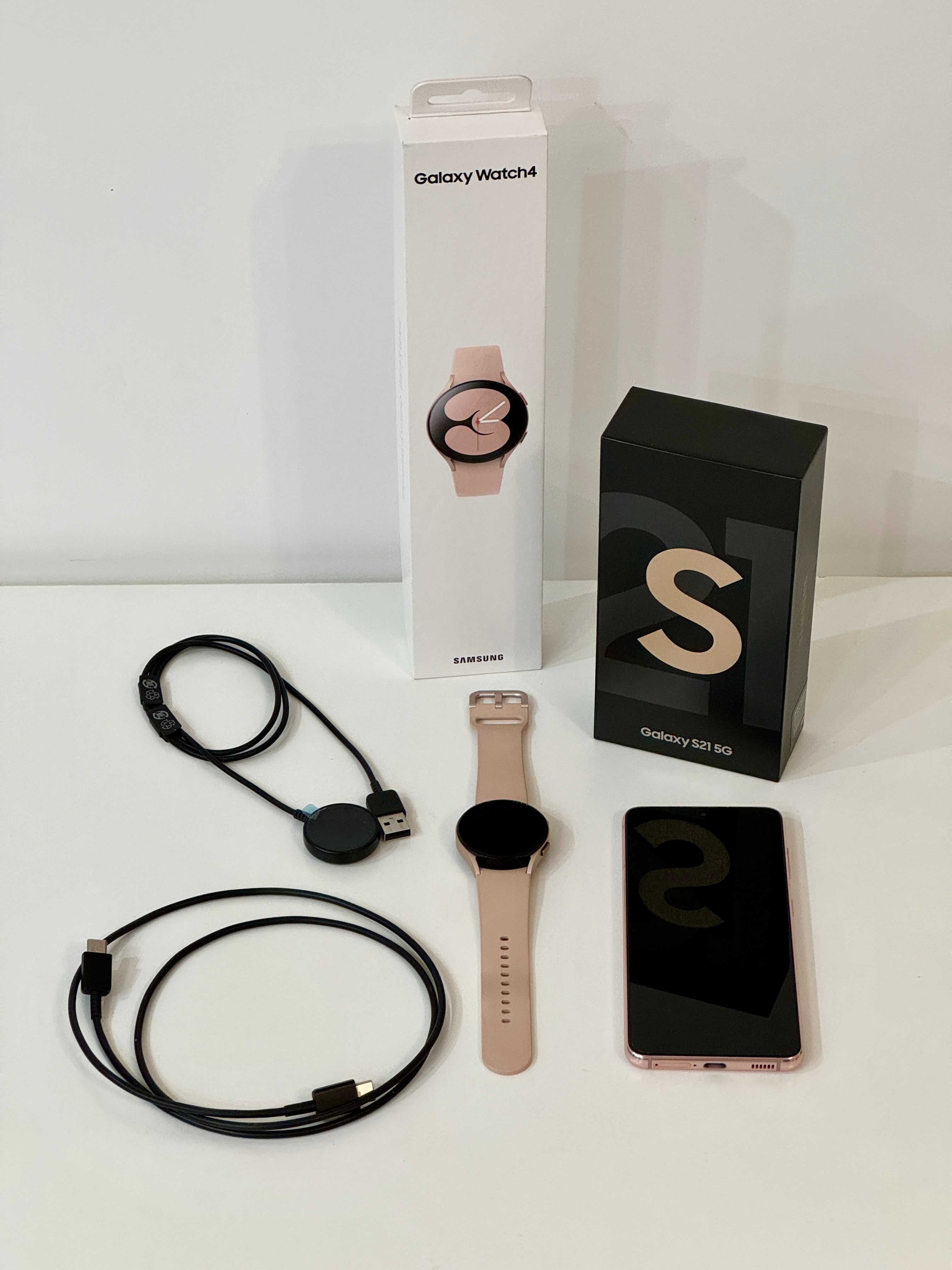 IDEALNY STAN JAK NOWY- SAMSUNG Galaxy S21 256GB 5G + Galaxy Watch 4