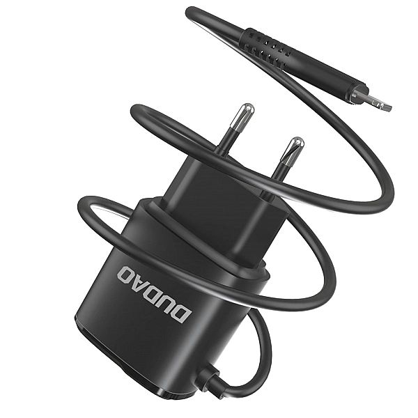 Dudao ładowarka sieciowa 2x USB z wbudowanym kablem Lightning 12 W cza