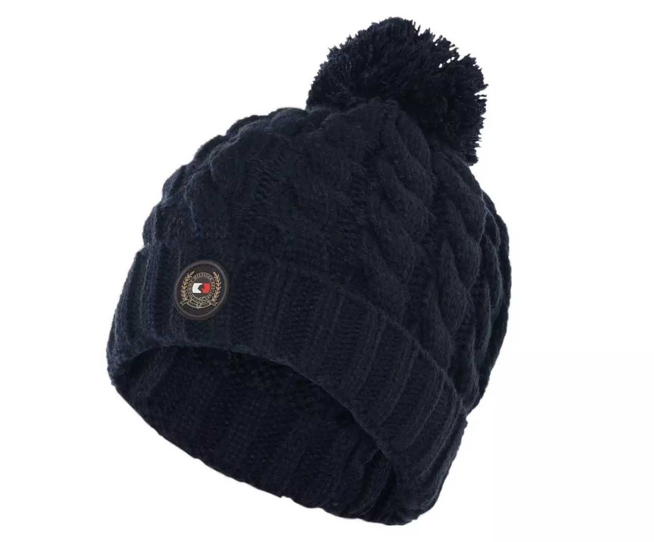 TOMMYHILFIGER Czapka  z pomponem damska Equestrian Tommy Hilfiger koni