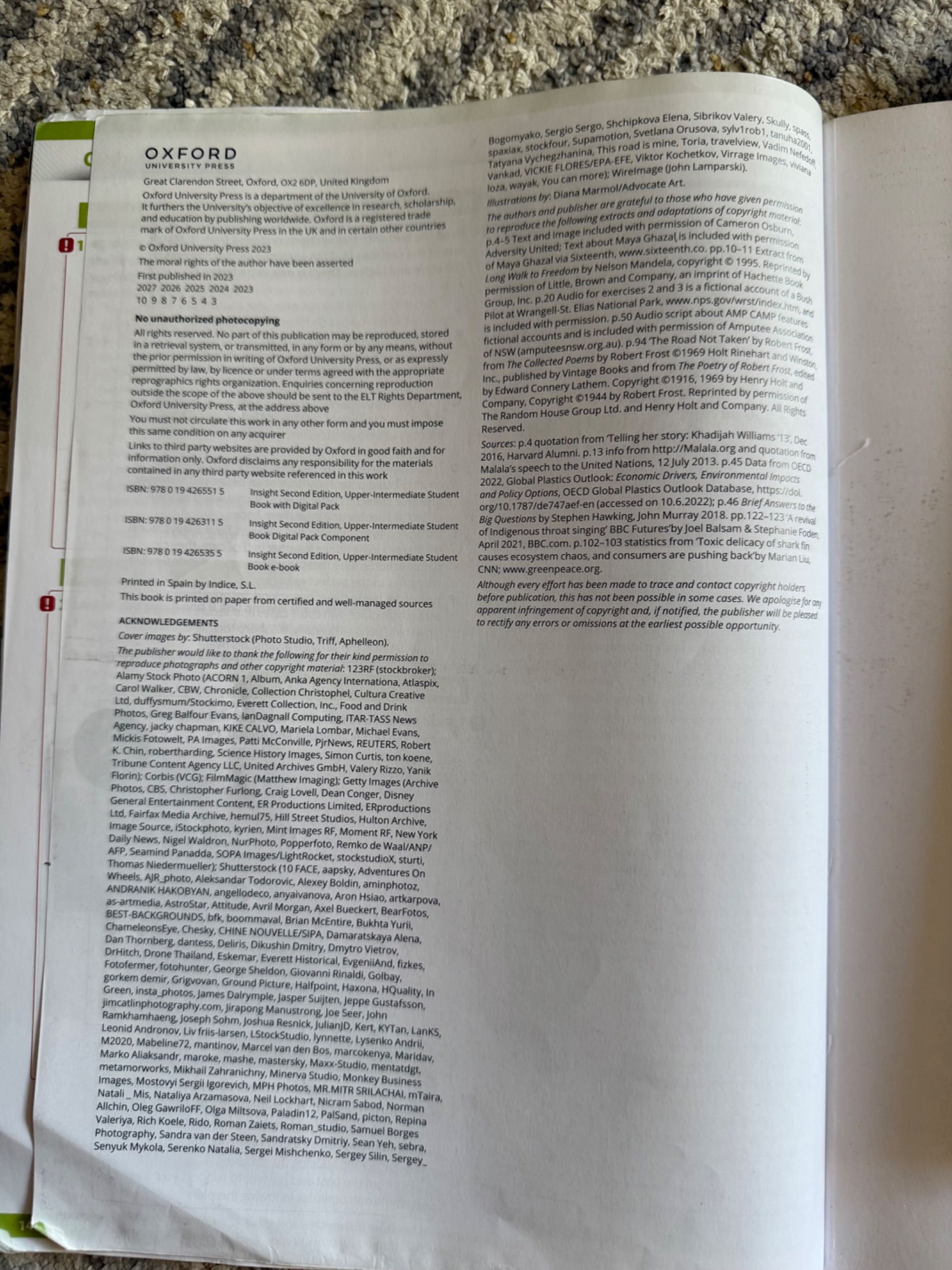 Insight Upper Intermediate Second Edition podręcznik stan dobry