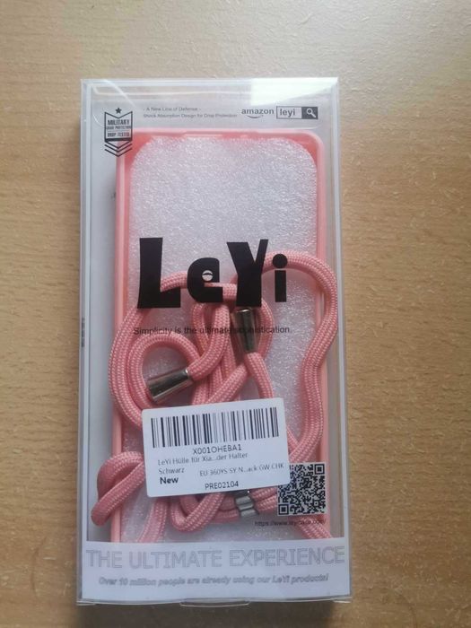 Capa com cordão para Xiaomi Redmi Note 12 Pro rosa