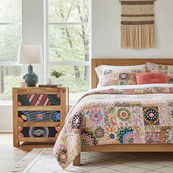 Szafka nocna  z drewna mango. Indyjskie-meble-kolonialne