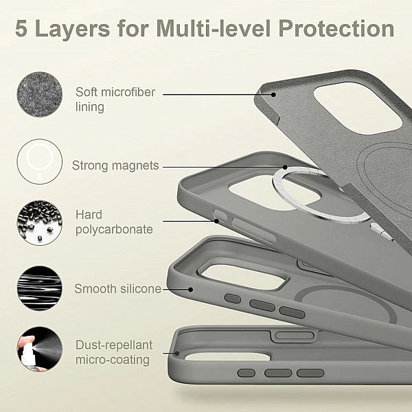 Tech-Protect Silicone Magsafe Iphone 16 Pro Max Matte Clay