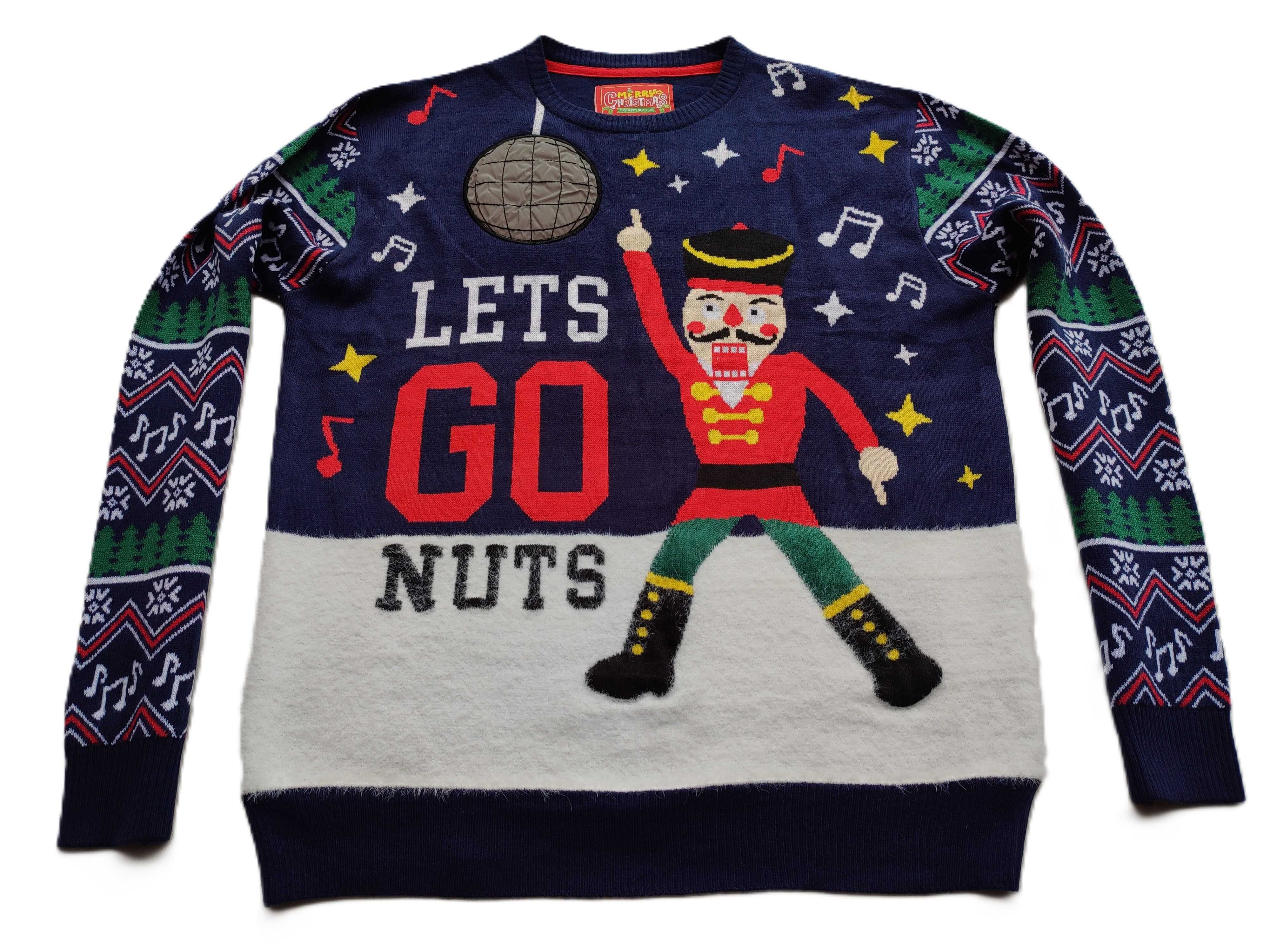 Świąteczny męski sweter XXL JAK NOWY merry christmas