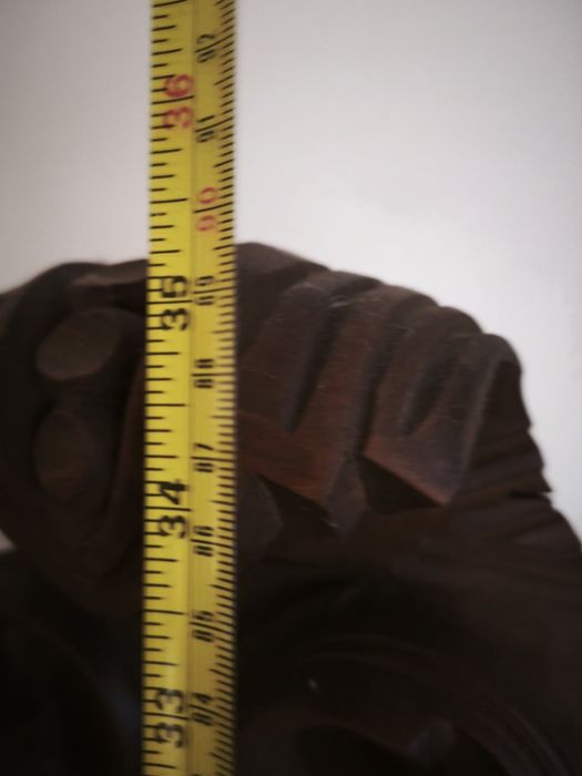 Móvel de entrada mais espelho, antigo em madeira