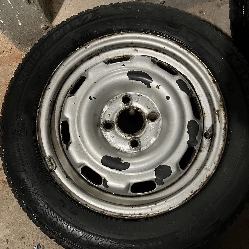Felgi stalowe Zimowe koła 14" 4x100 6Jx14H2 ET45 57.1mm VW Skoda Seat