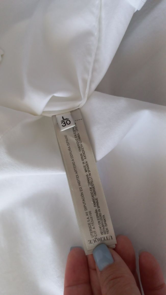 Елегантная белоснежная блузка рубашка Uterque.