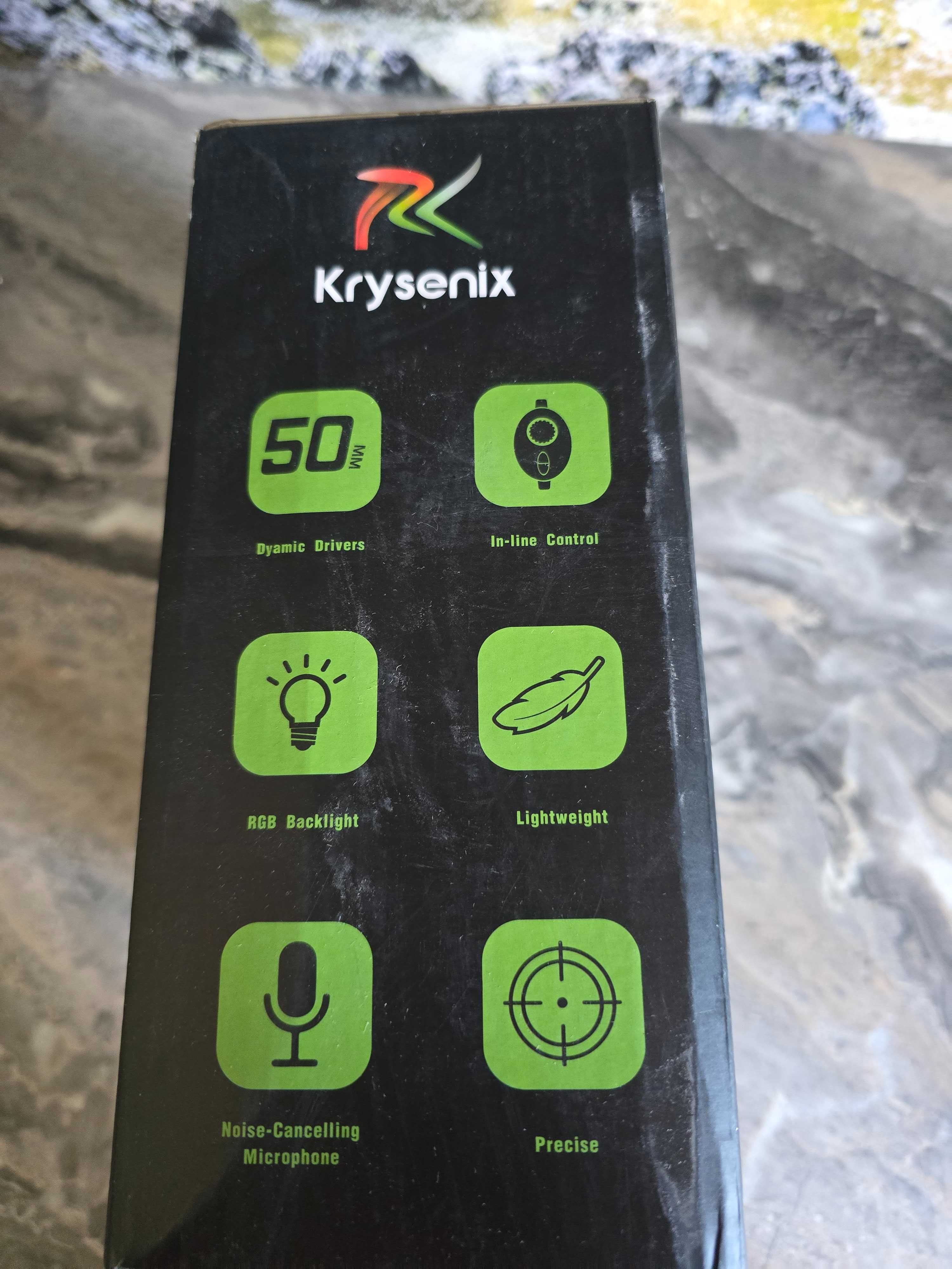 krysenix pg1 rgb słuchawki gamingowe z mikrofonem dla konsol i pc