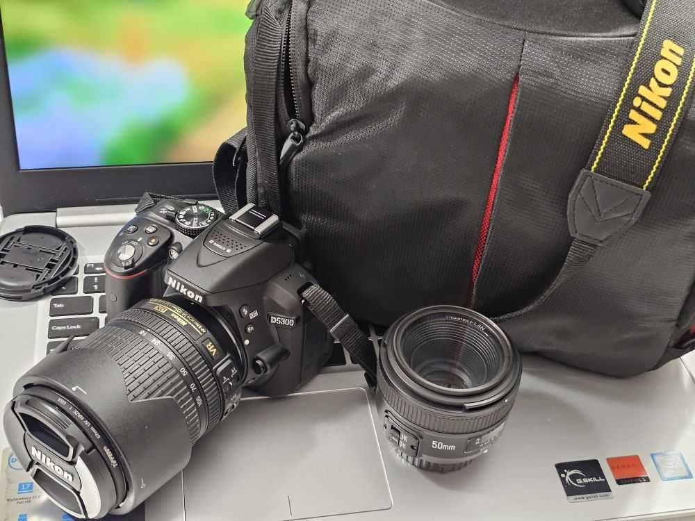 Zadbany zestaw foto do portretu i podróży – Nikon D5300, jak NOWY!